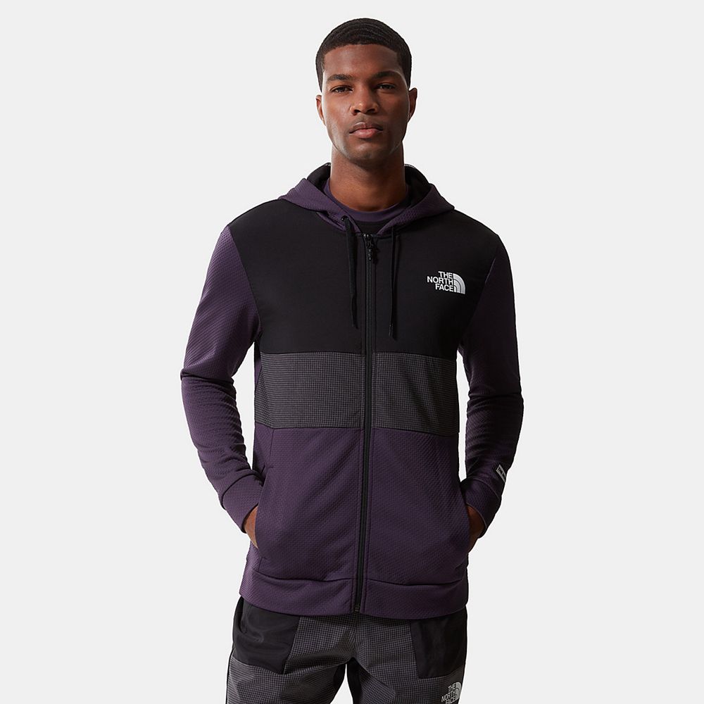 The North Face Fleece Jacket Mens Australia - The North Face Mountain Athletics Overlay Dark Purple